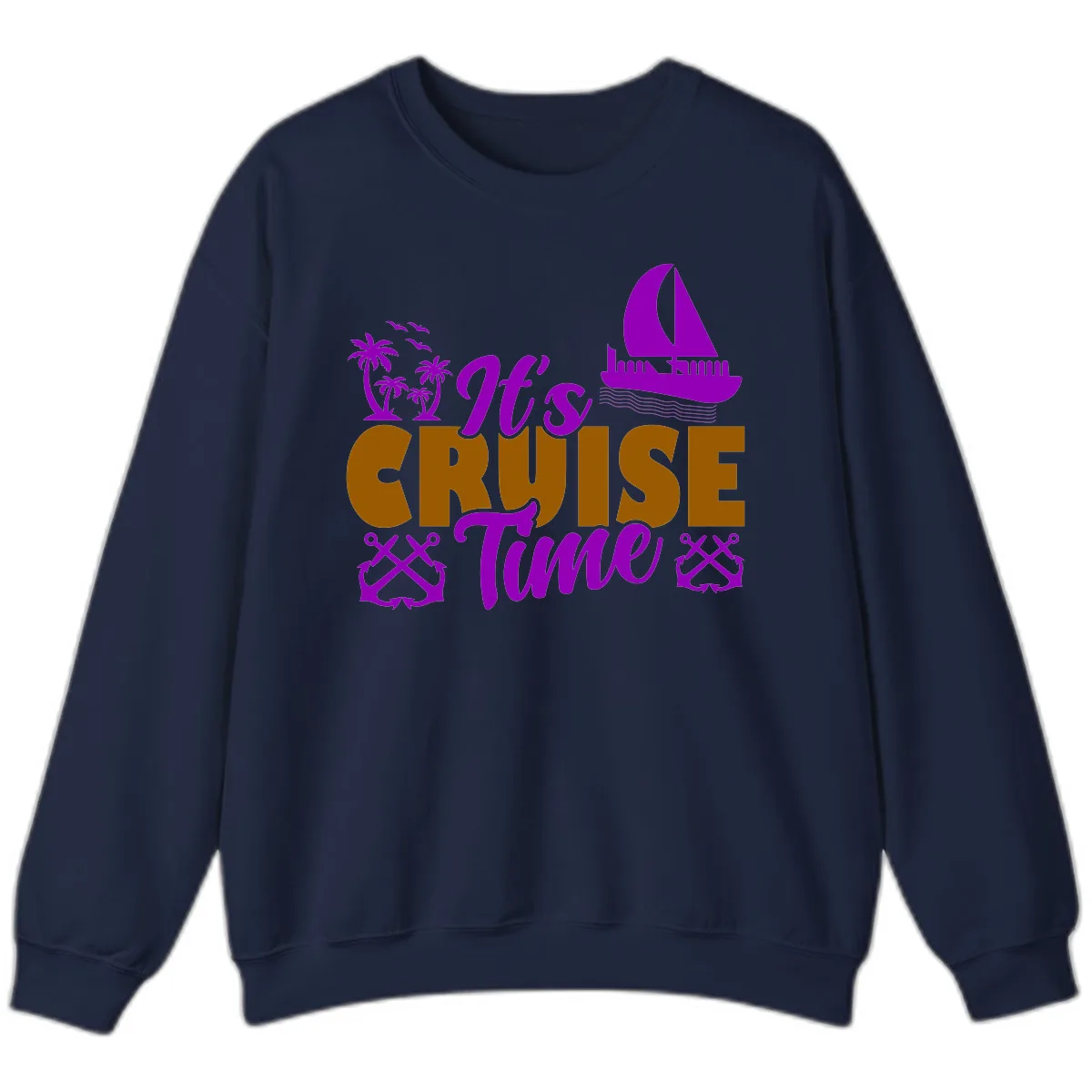 It's Cruise Time Vacation Apparel Sweatshirt in Navy