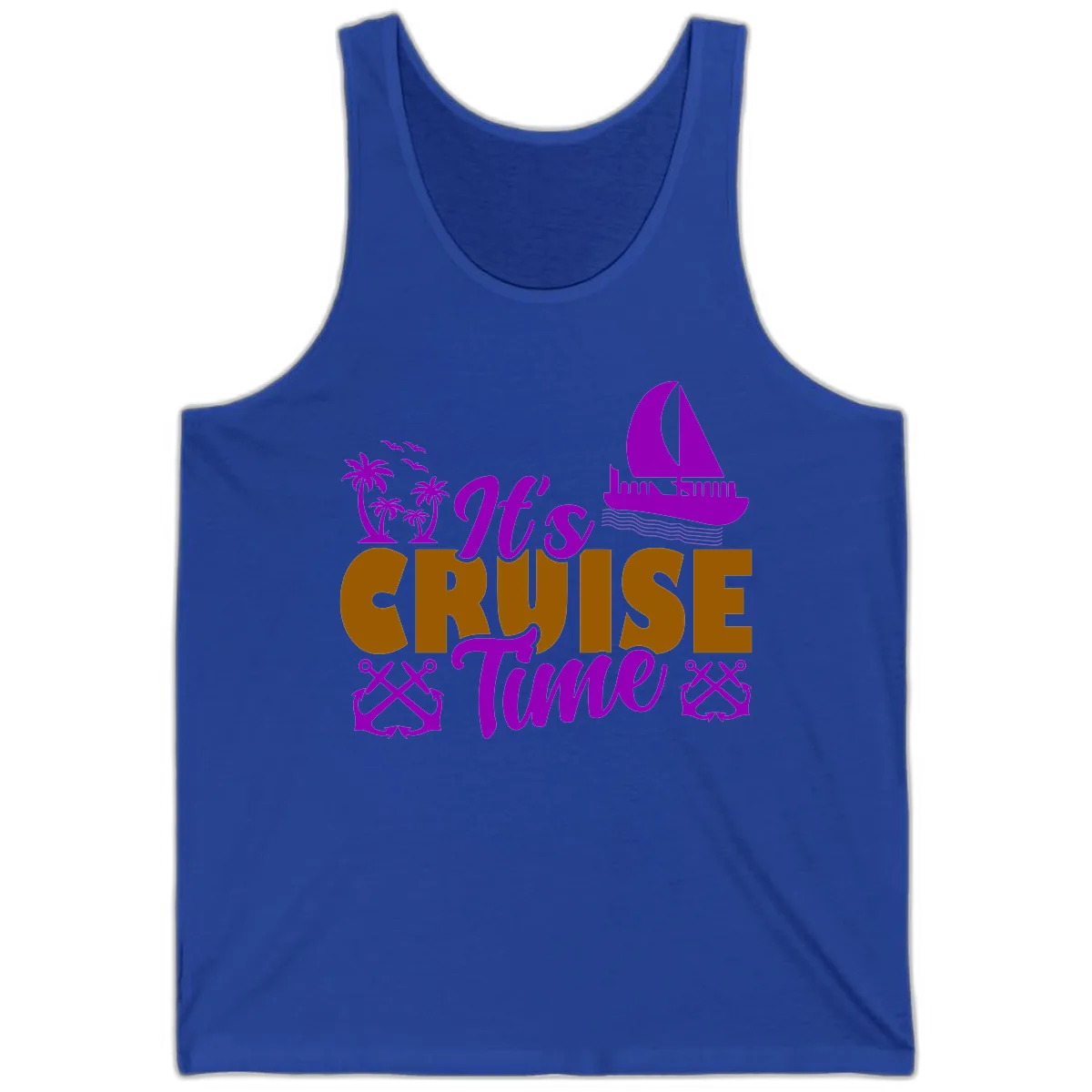 It's Cruise Time Vacation Apparel Tank in True Royal