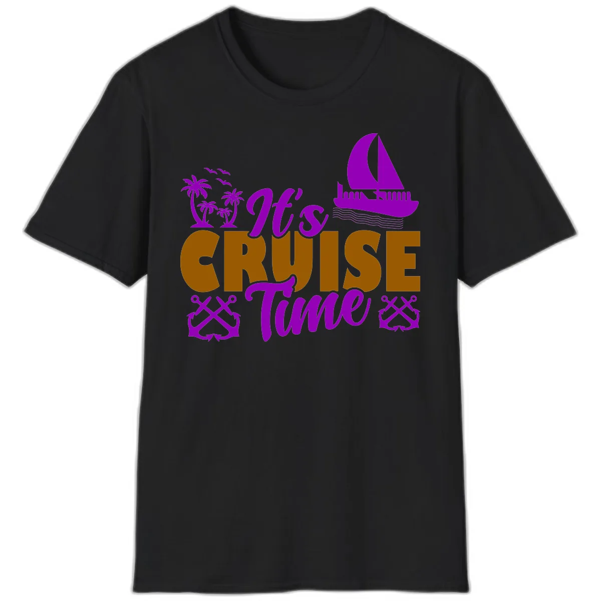 It's Cruise Time Vacation Apparel T-Shirt in Black