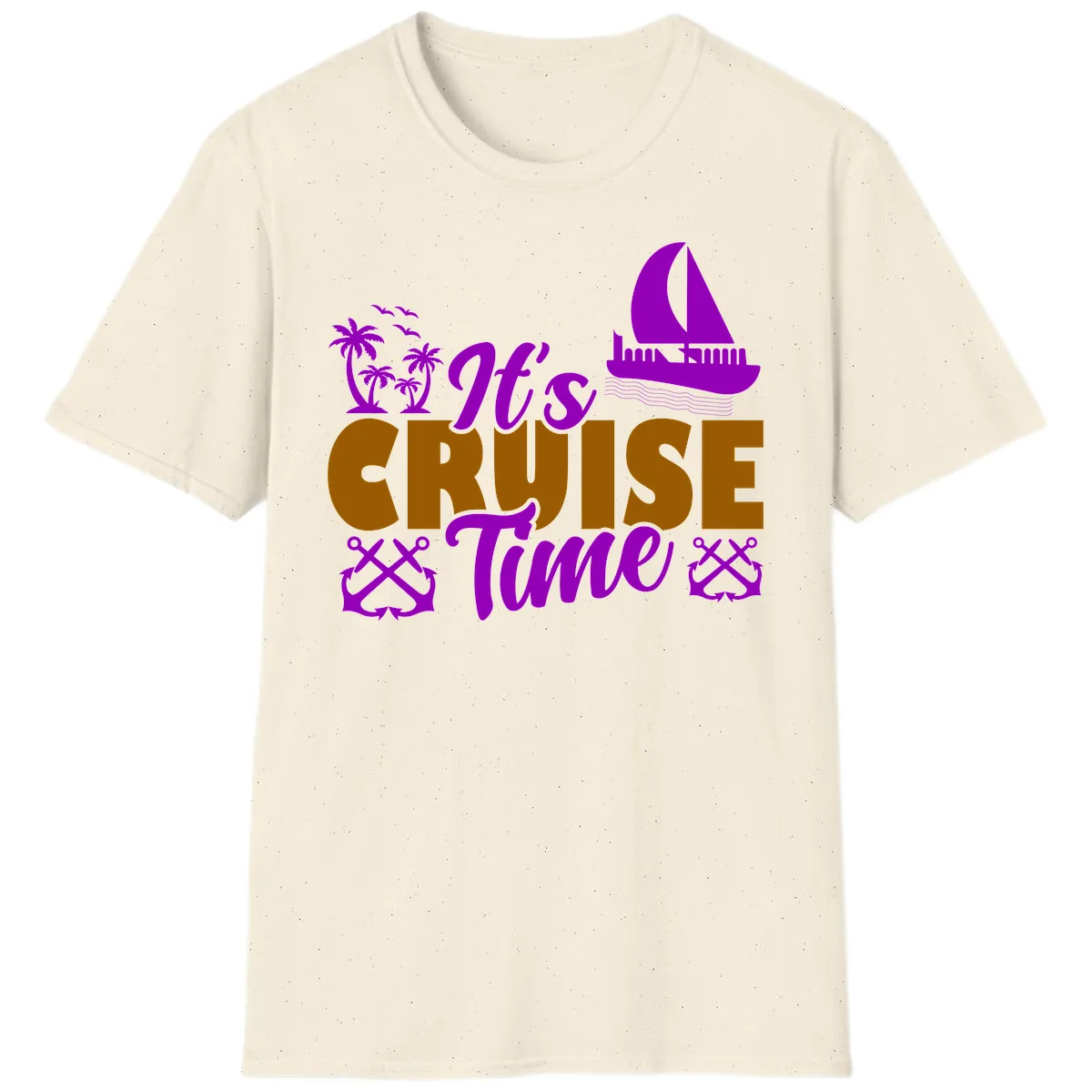 It's Cruise Time Vacation Apparel T-Shirt in Natural