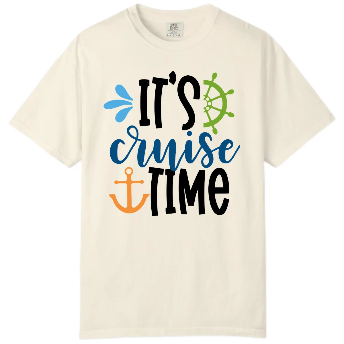 It's Cruise Time Graphic Design Comfort Color in Ivory