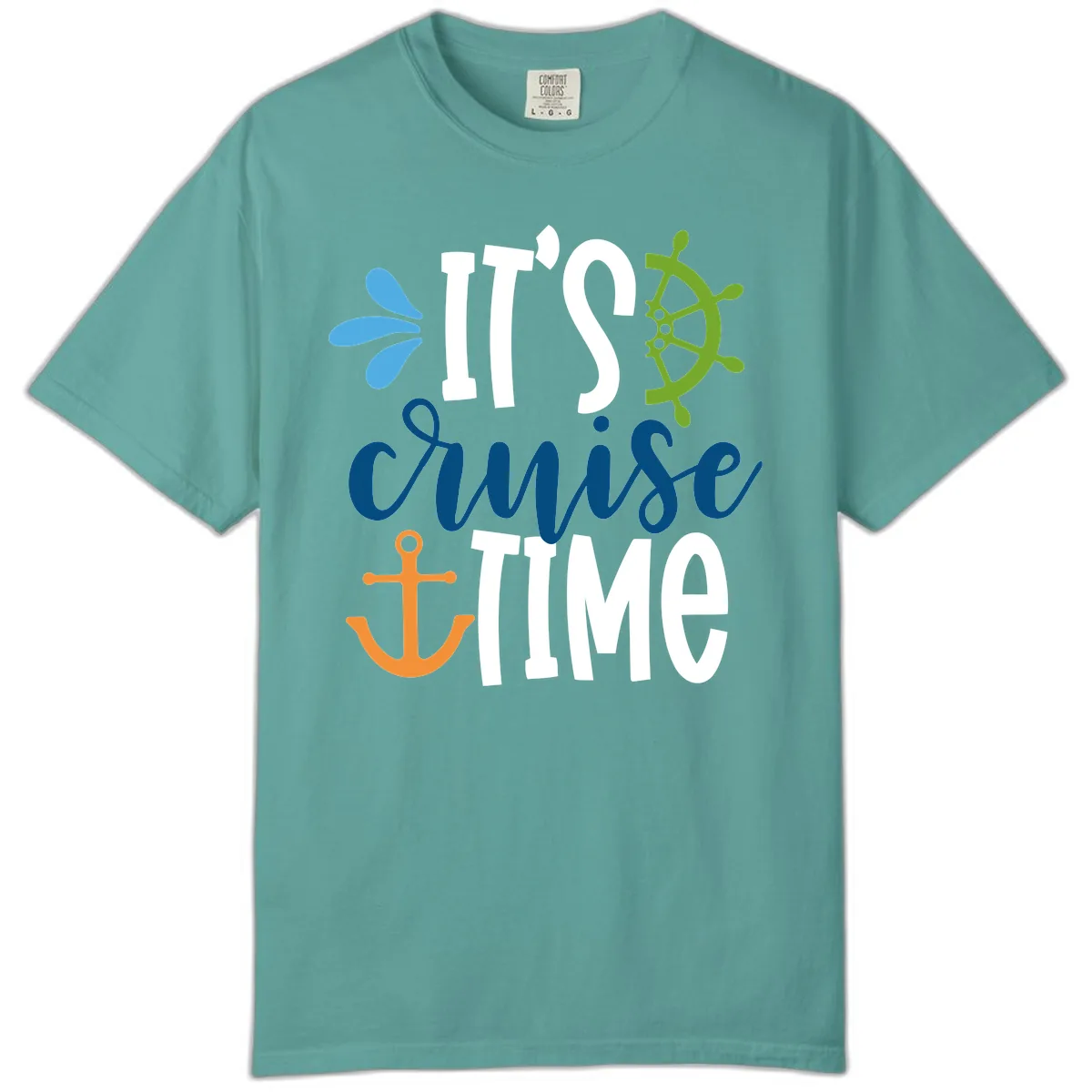 It's Cruise Time Graphic Design Comfort Color in Seafoam