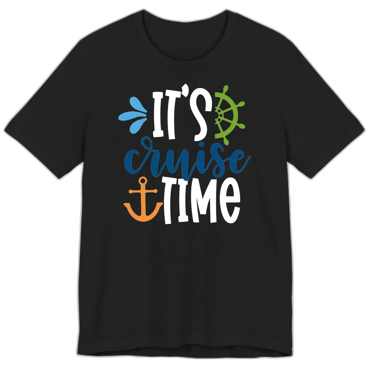 It's Cruise Time Graphic Design Premium T-Shirt in Black