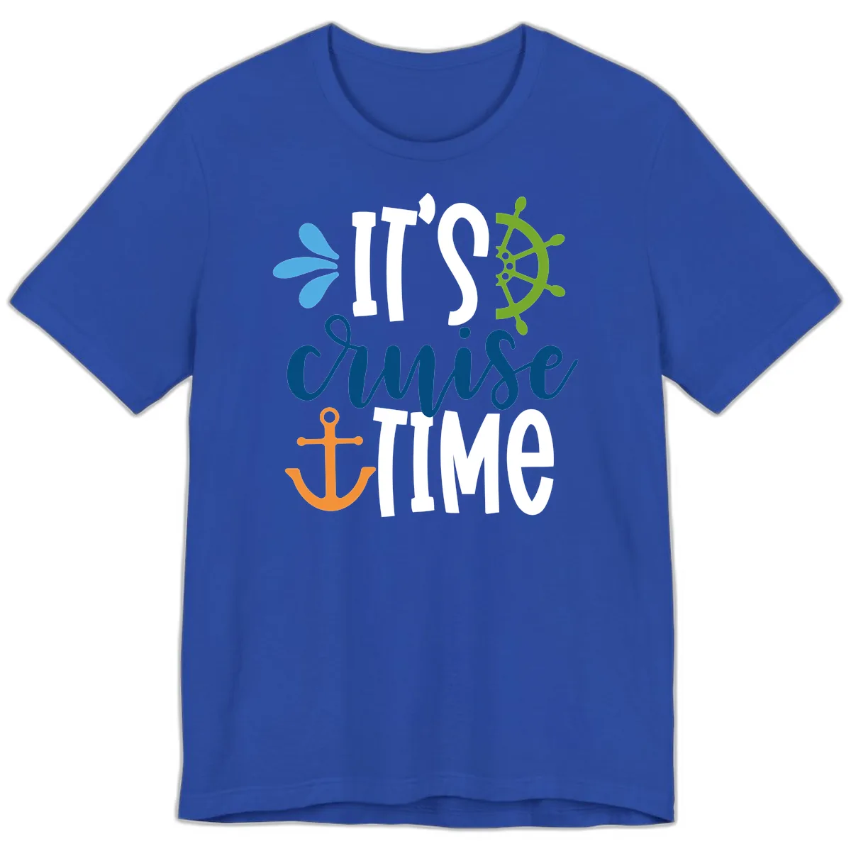It's Cruise Time Graphic Design Premium T-Shirt in True Royal