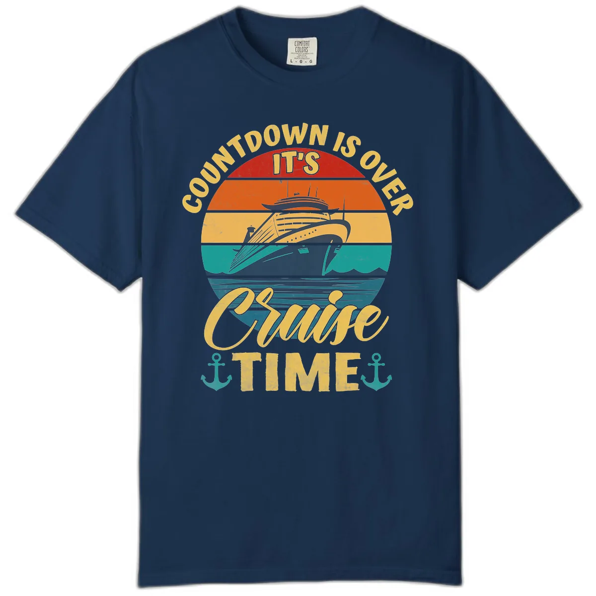 Countdown Is Over Cruise Time Comfort Color in Navy