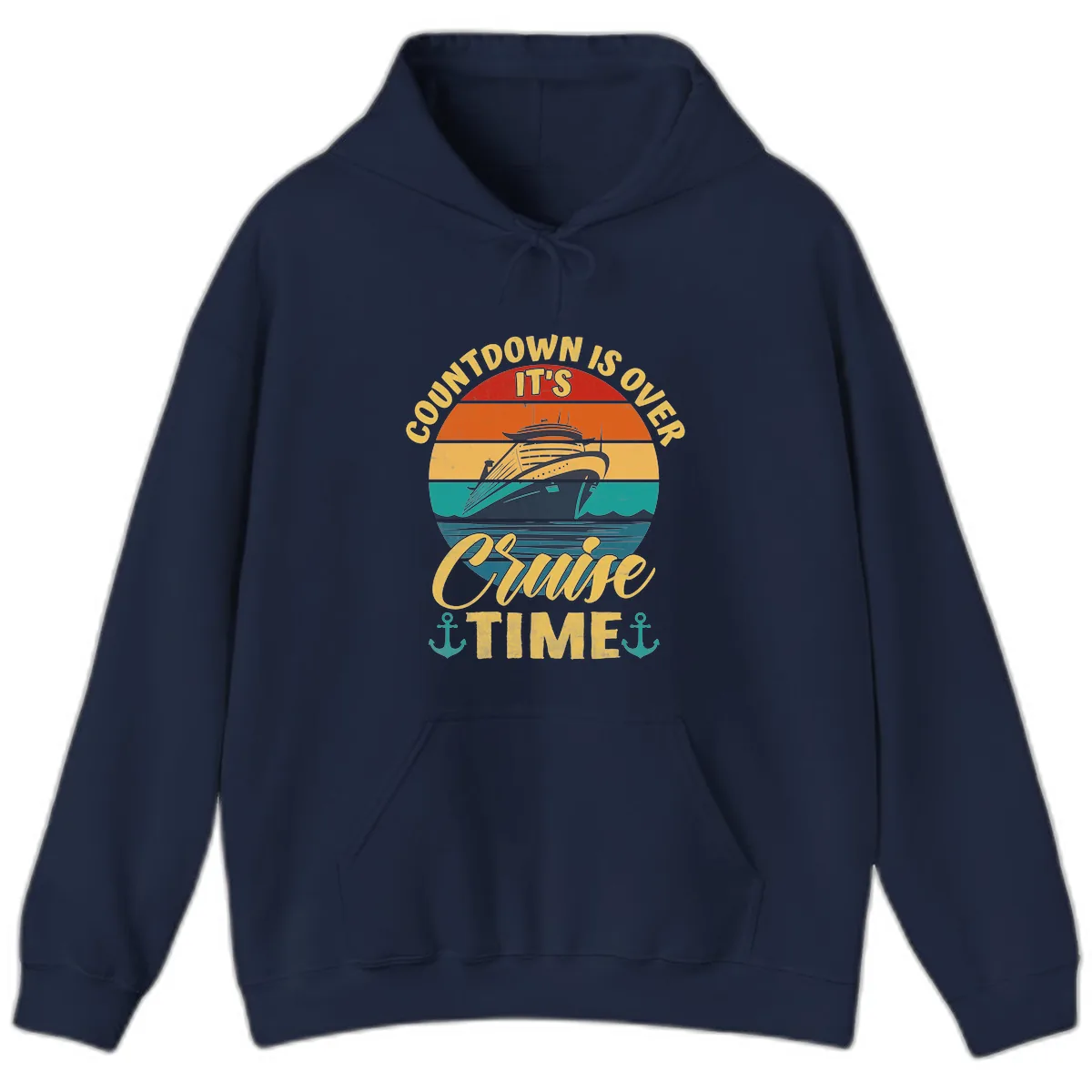 Countdown Is Over Cruise Time Hoodie in Navy