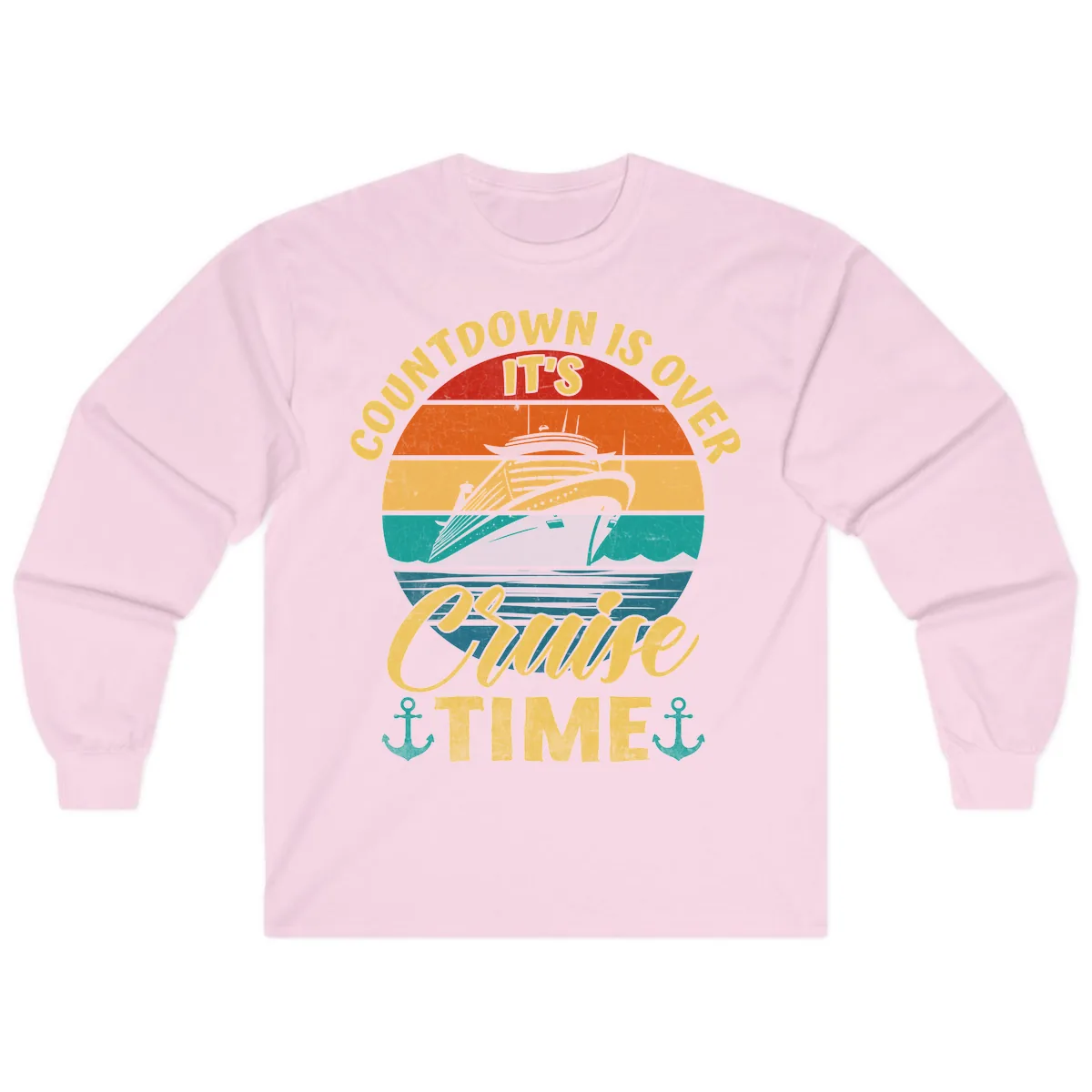 Countdown Is Over Cruise Time Long Sleeve in Light Pink