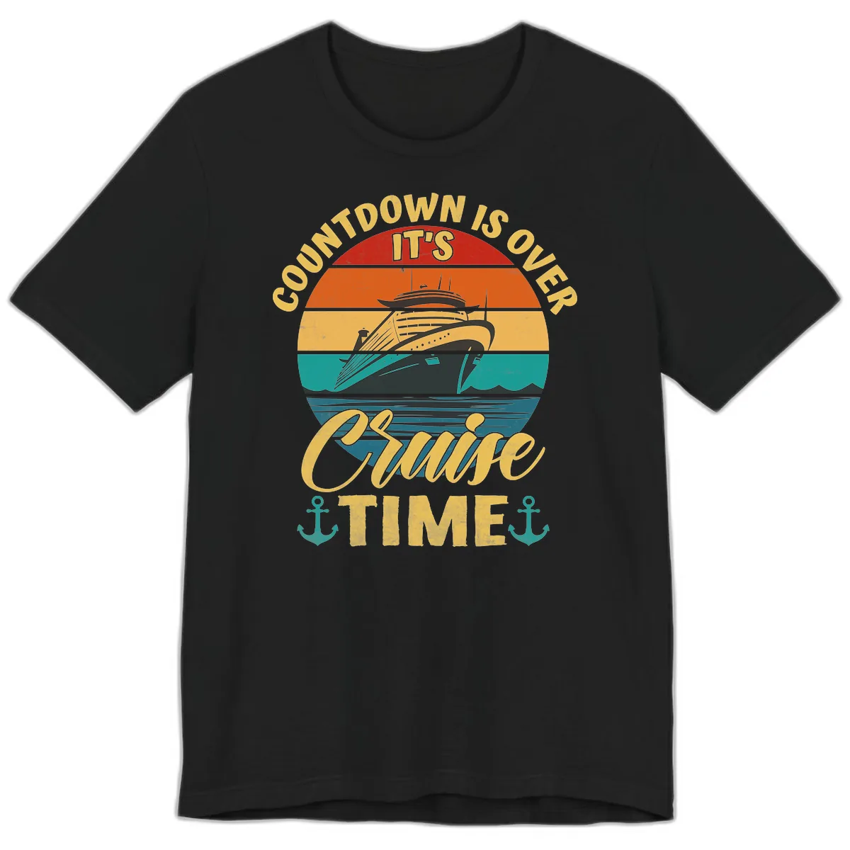 Countdown Is Over Cruise Time Premium T-Shirt in Black