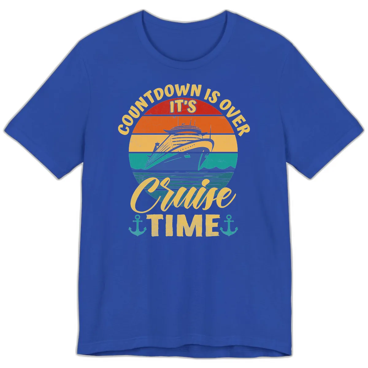 Countdown Is Over Cruise Time Premium T-Shirt in True Royal
