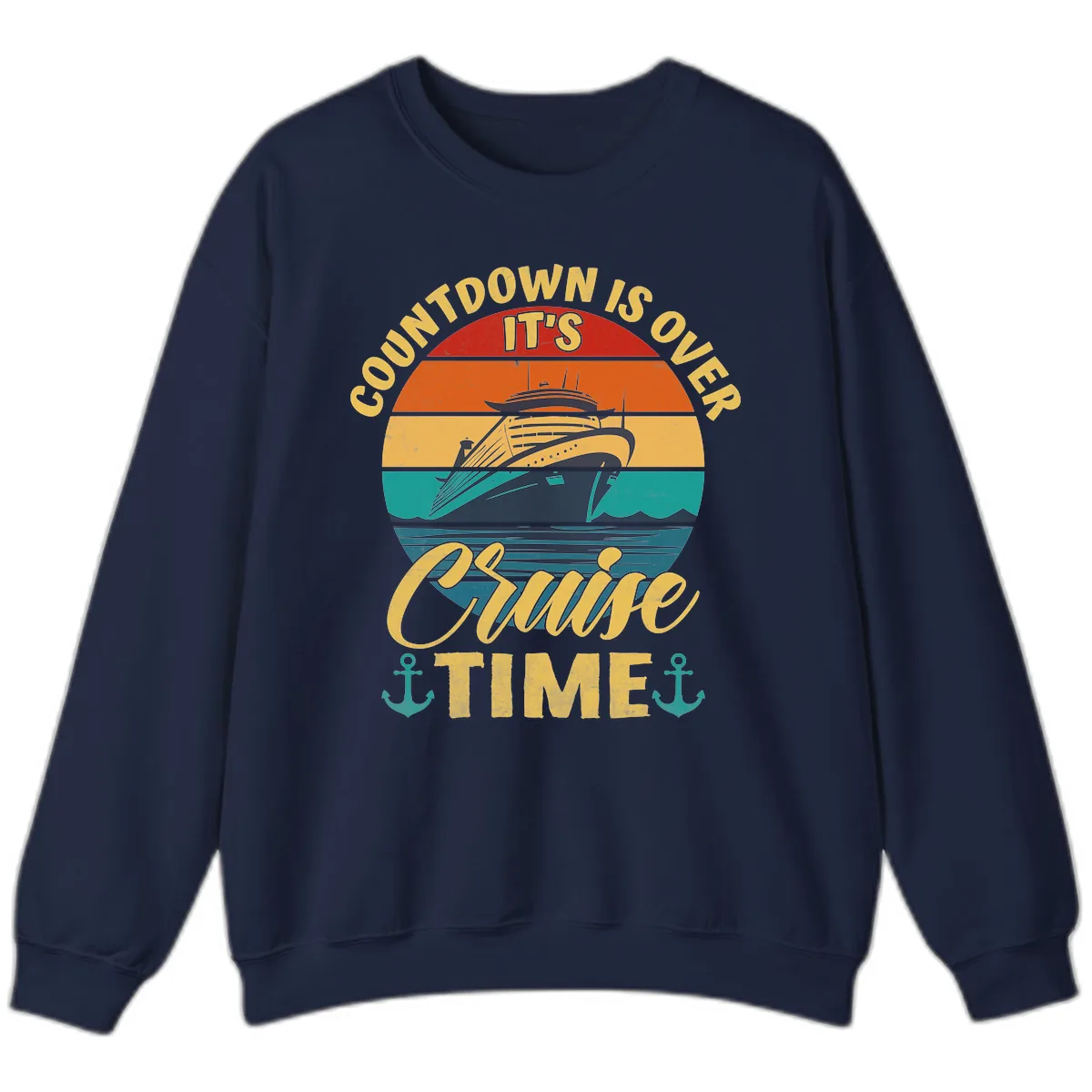 Countdown Is Over Cruise Time Sweatshirt in Navy