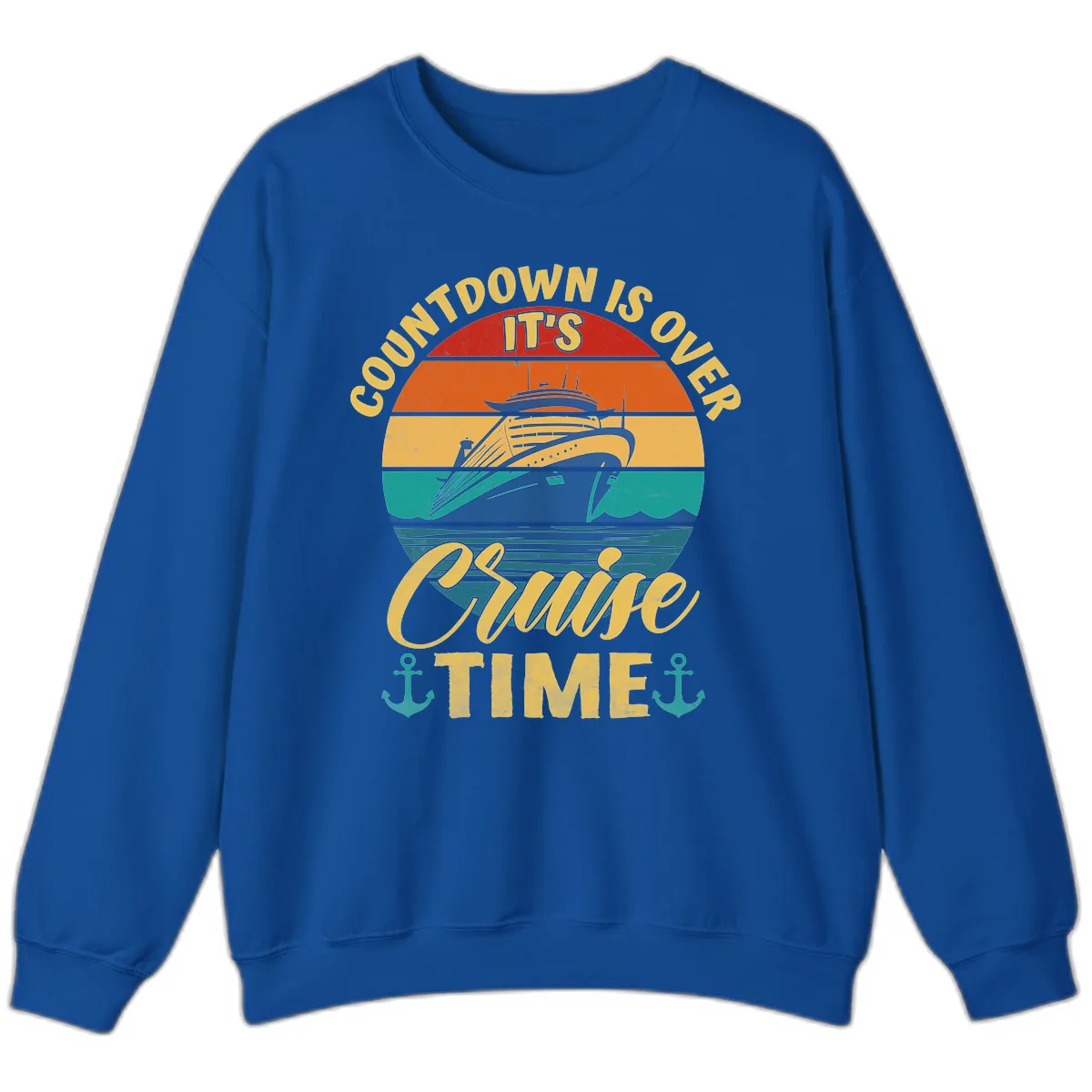 Countdown Is Over Cruise Time Sweatshirt in Royal