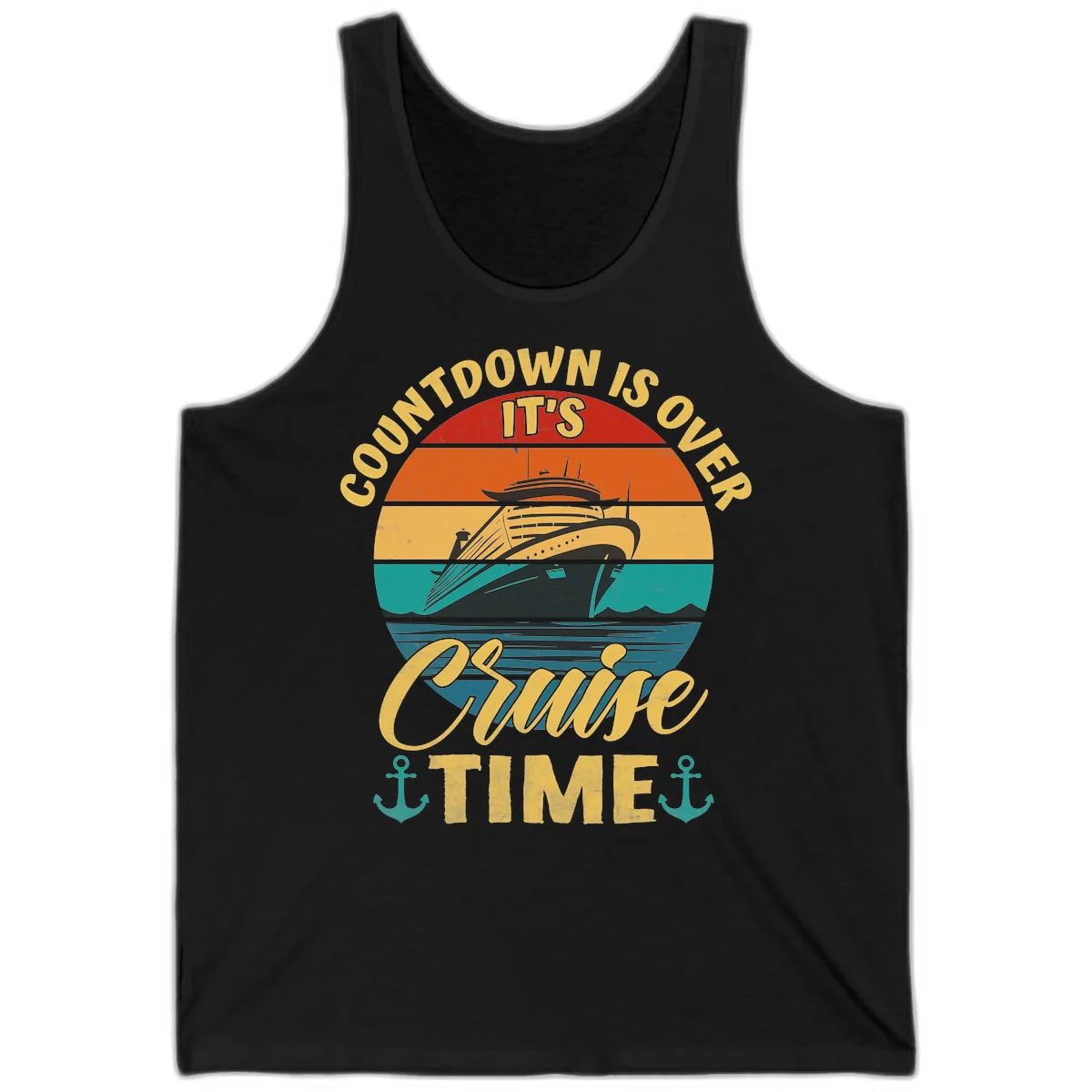 Countdown Is Over Cruise Time Tank in Black