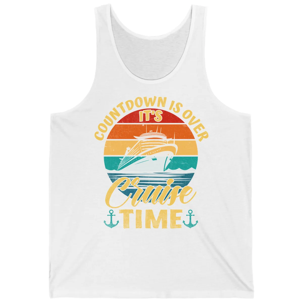 Countdown Is Over Cruise Time Tank in White