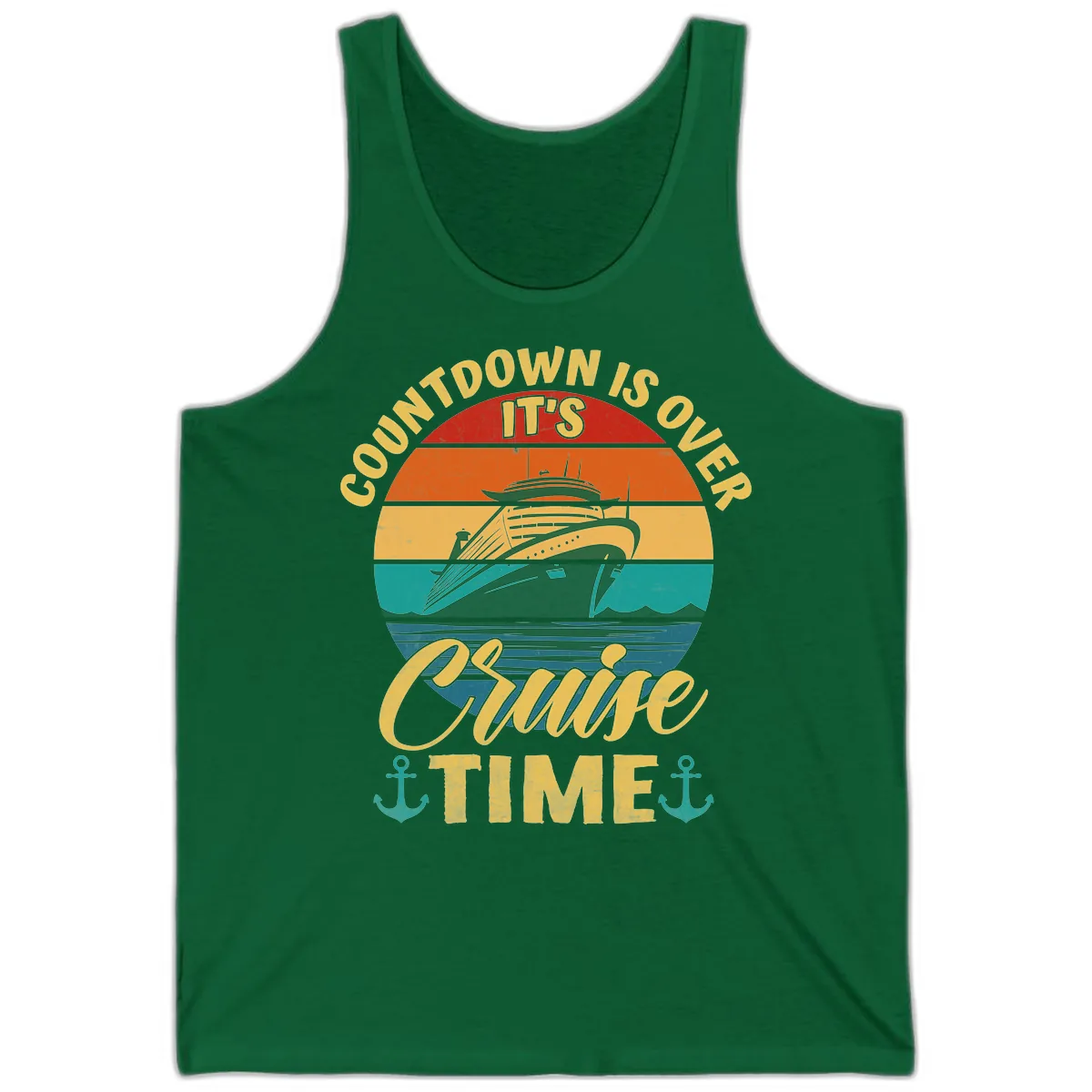 Countdown Is Over Cruise Time Tank in Kelly
