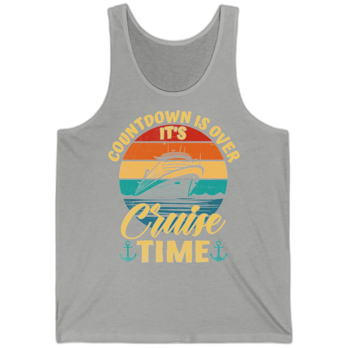 Countdown Is Over Cruise Time Tank in Athletic Heather