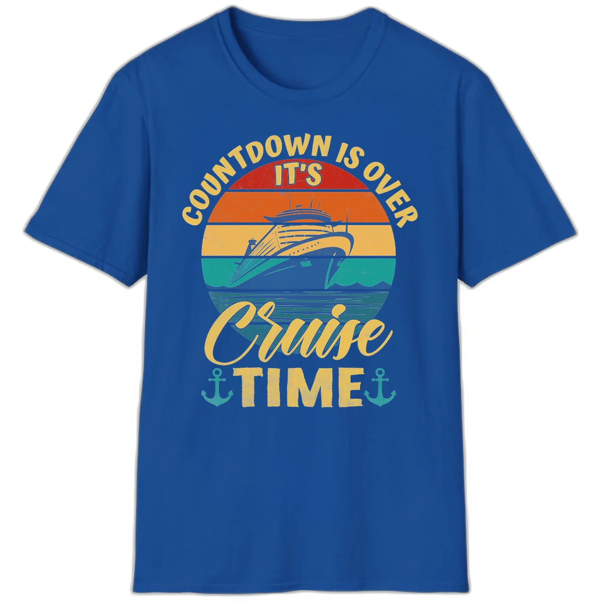 Countdown Is Over Cruise Time T-Shirt in Royal