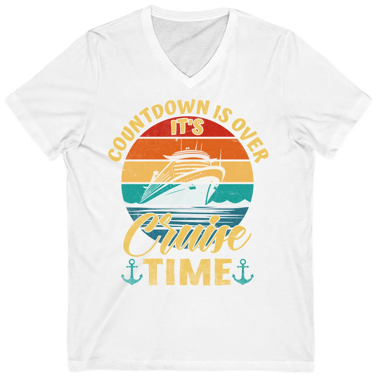 Countdown Is Over Cruise Time V-Neck in White