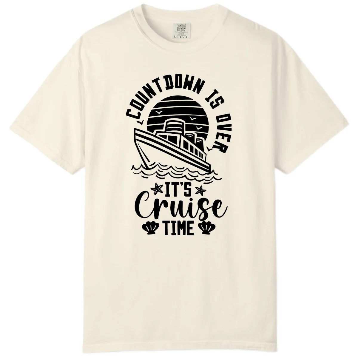 Its Cruise Time Countdown Design Comfort Color in Ivory