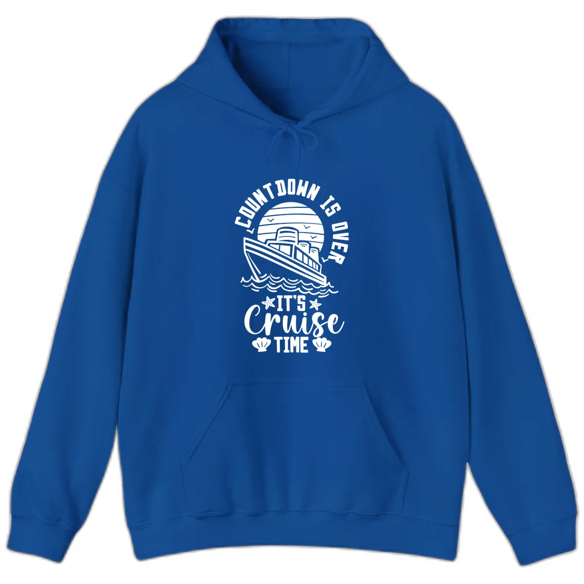 Its Cruise Time Countdown Design Hoodie in Royal
