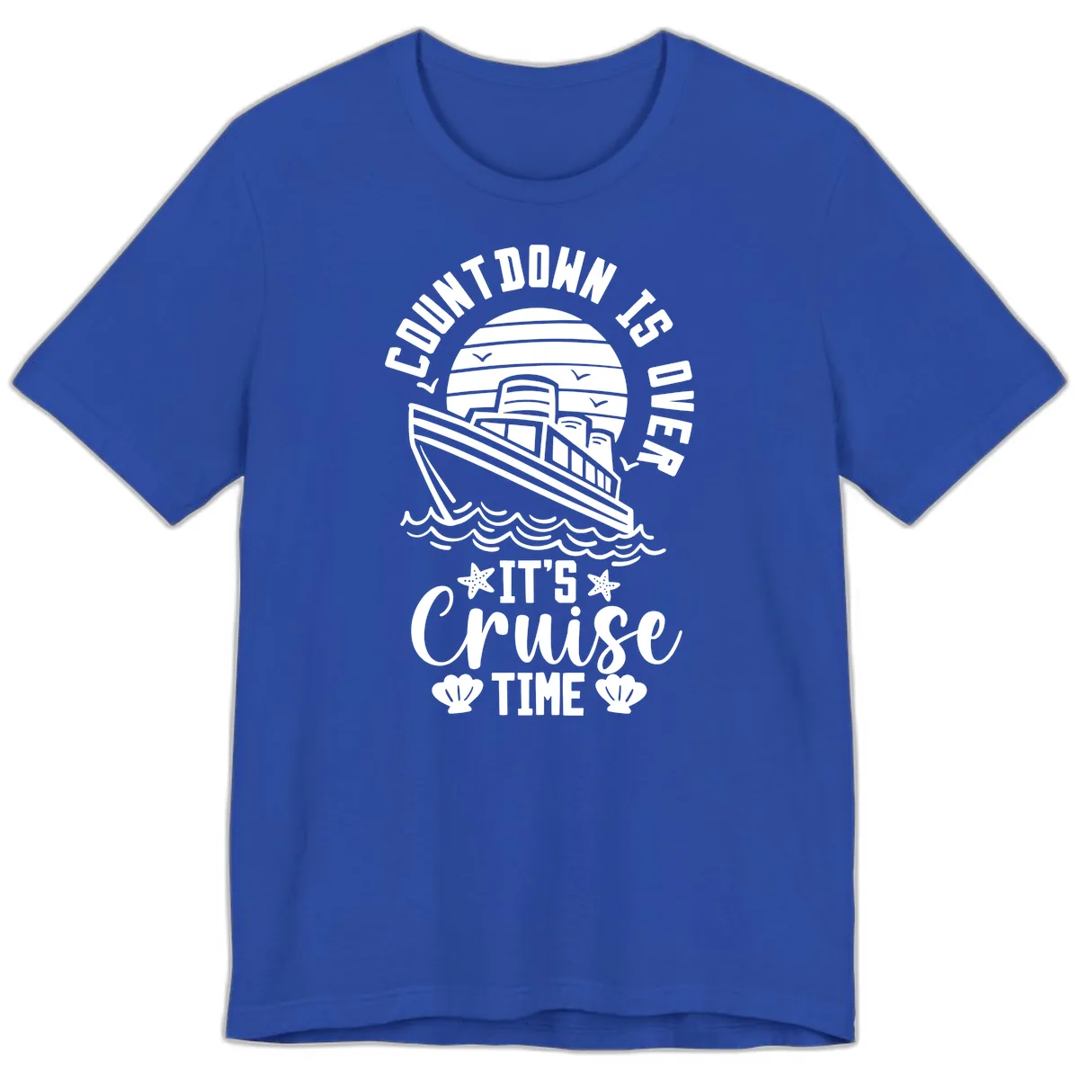 Its Cruise Time Countdown Design Premium T-Shirt in True Royal