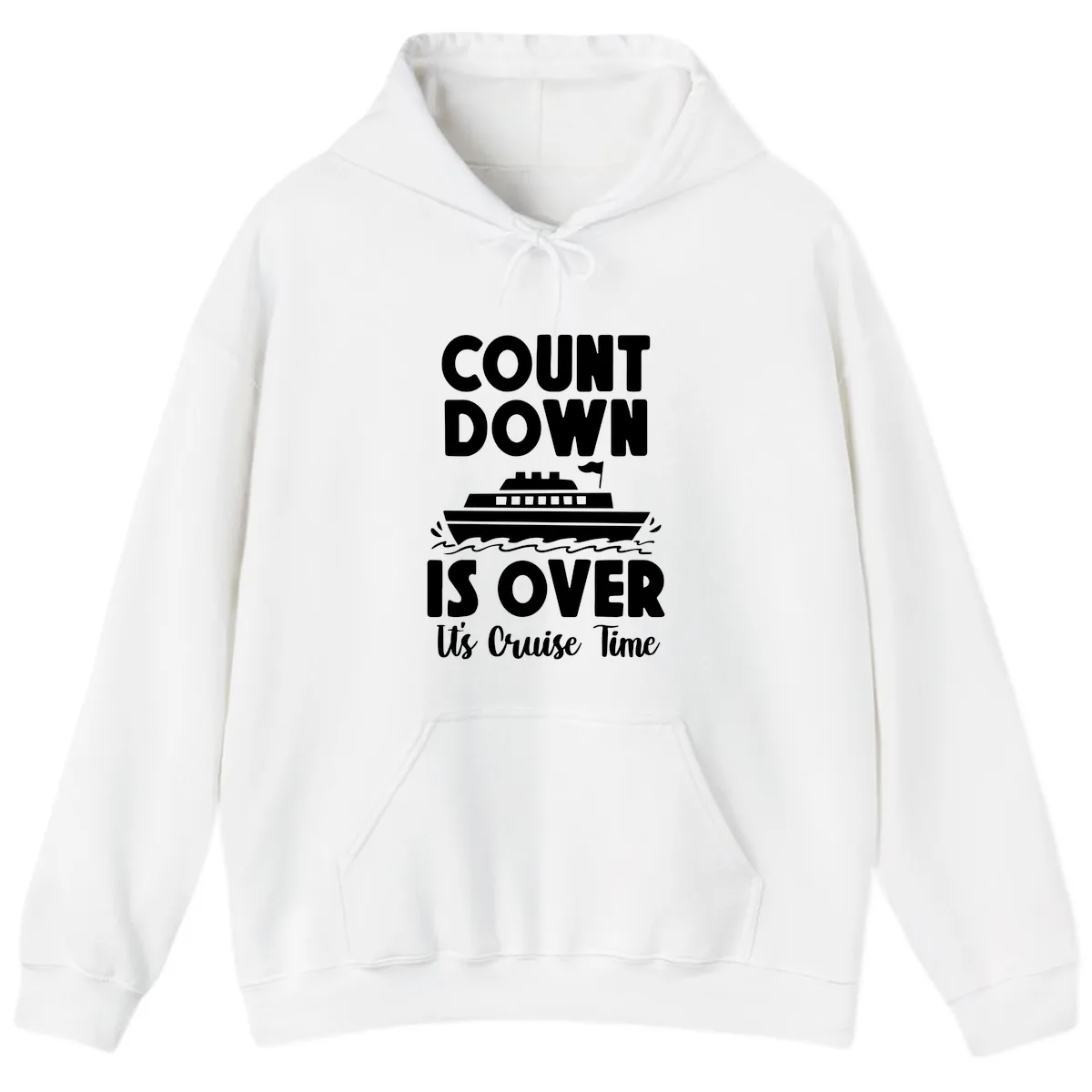 Count Down Is Over Cruise Time Hoodie in White