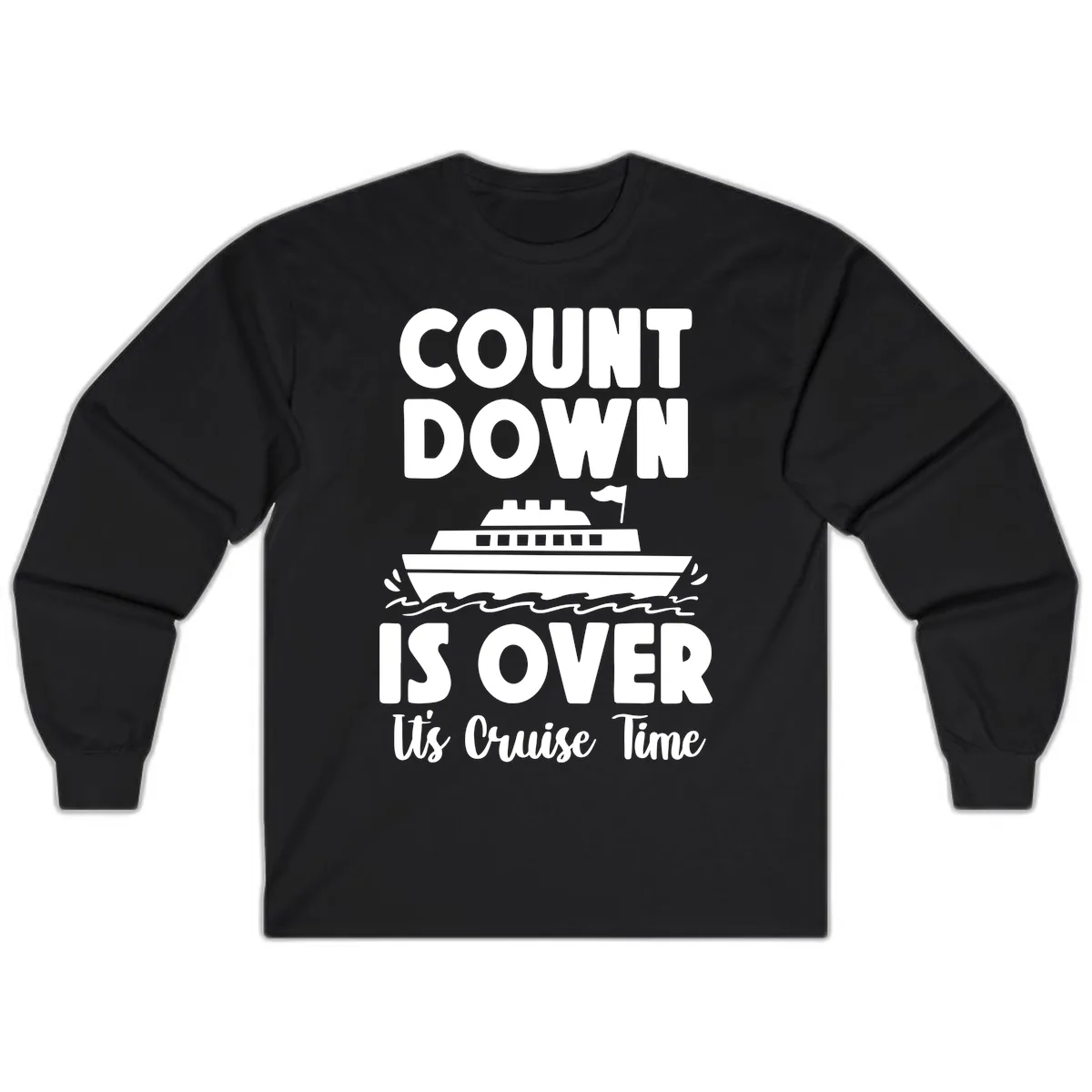 Count Down Is Over Cruise Time Long Sleeve in Black