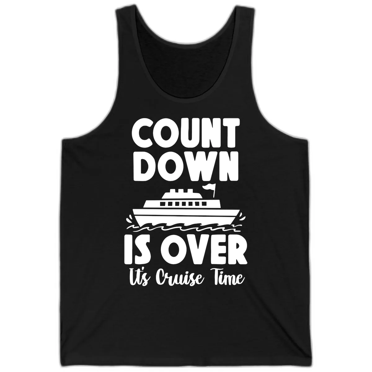 Count Down Is Over Cruise Time Tank in Black