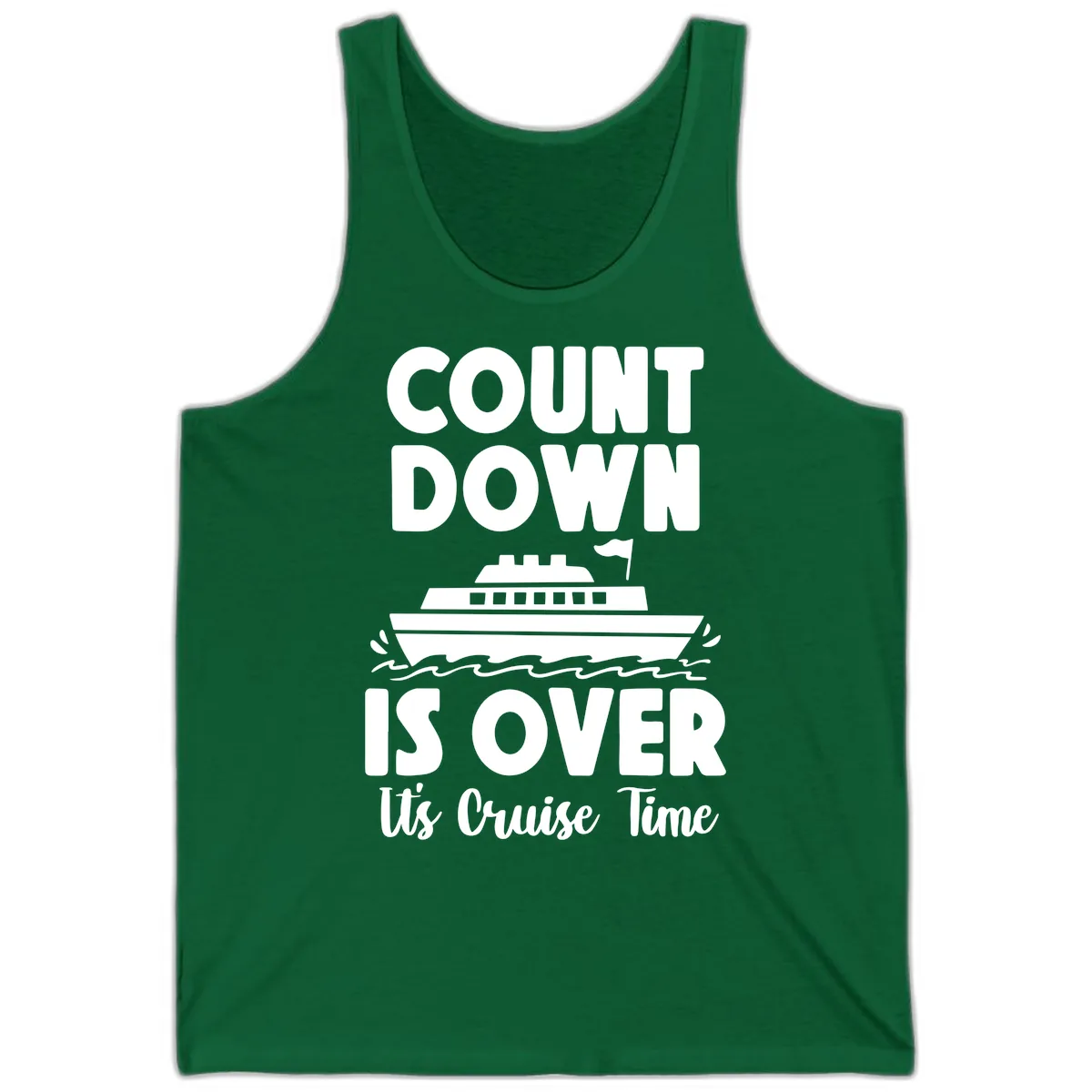 Count Down Is Over Cruise Time Tank in Kelly