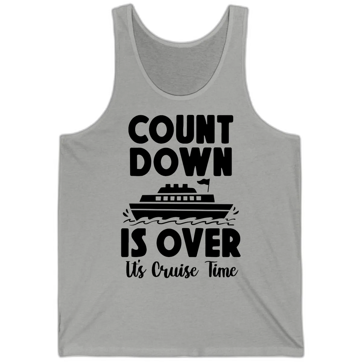 Count Down Is Over Cruise Time Tank in Athletic Heather