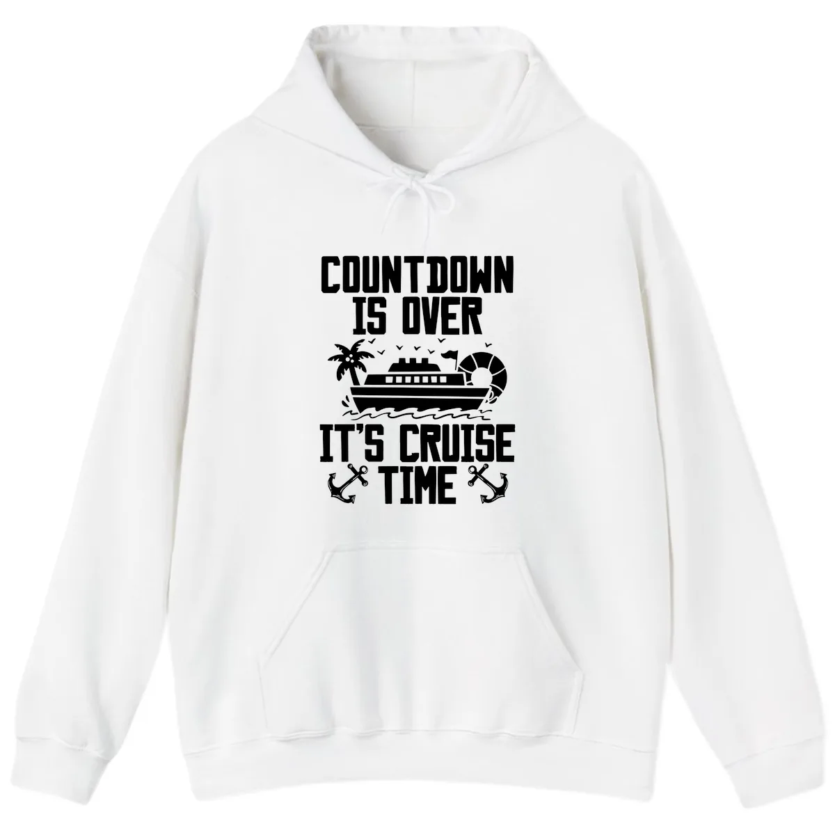 Countdown Is Over It's Cruise Time Hoodie in White
