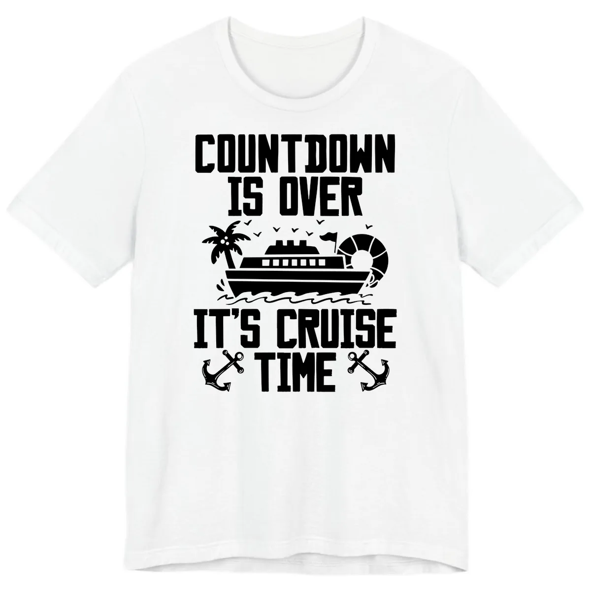Countdown Is Over It's Cruise Time Premium T-Shirt in White