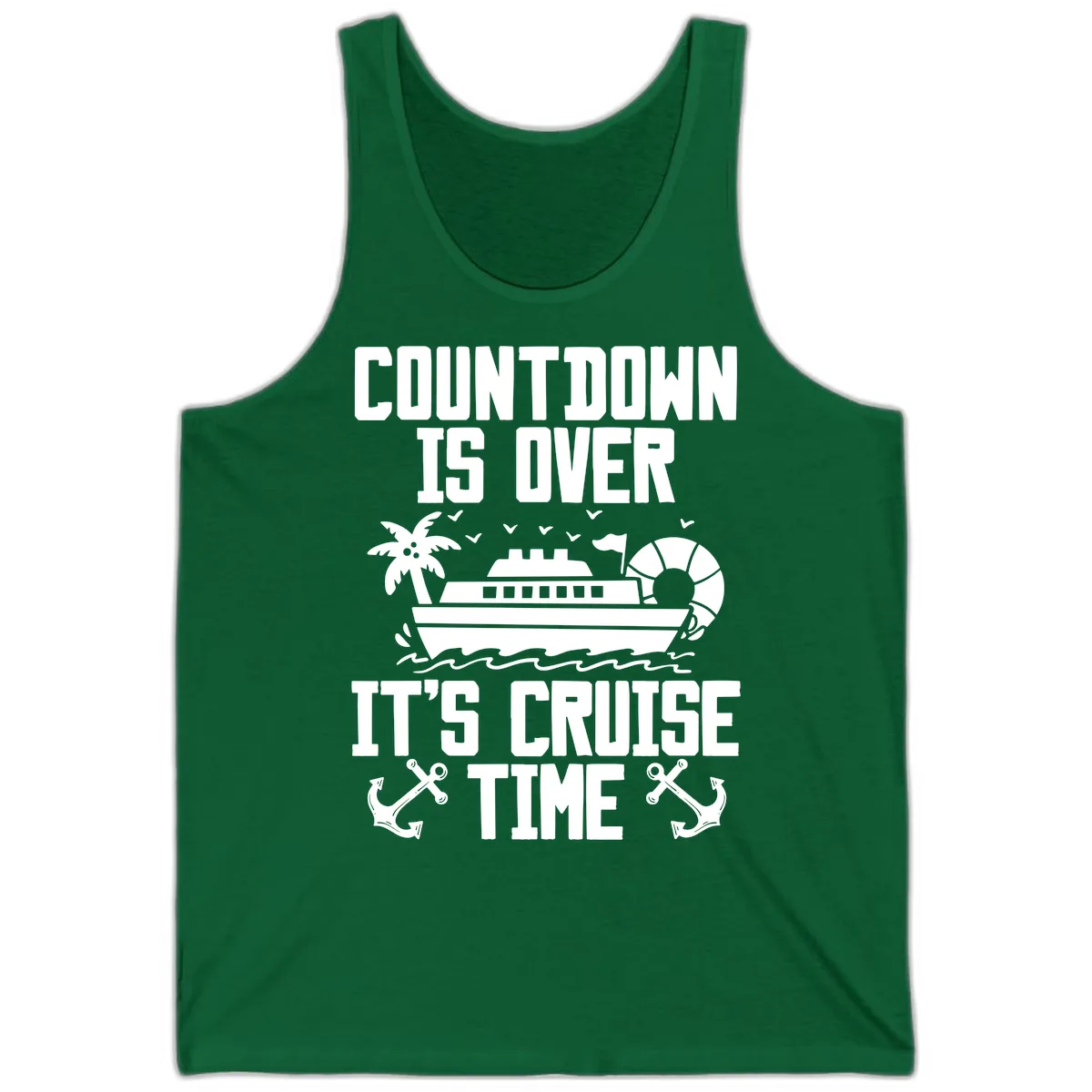 Countdown Is Over It's Cruise Time Tank in Kelly