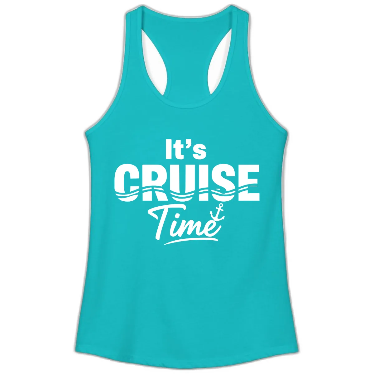 It's Cruise Time Ladies Tank in Tahiti Blue