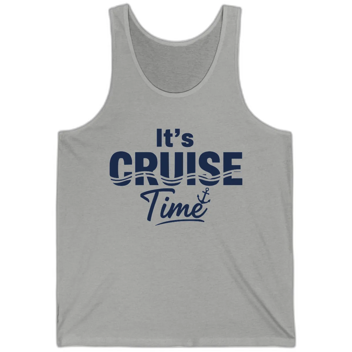 It's Cruise Time Tank in Athletic Heather