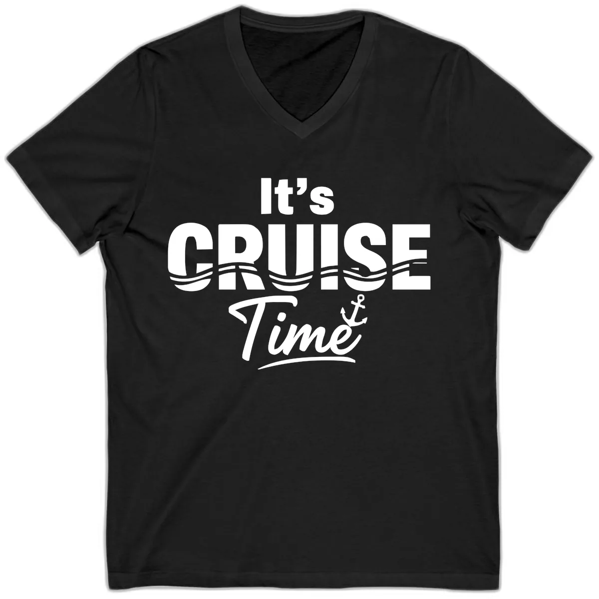 It's Cruise Time V-Neck in Black