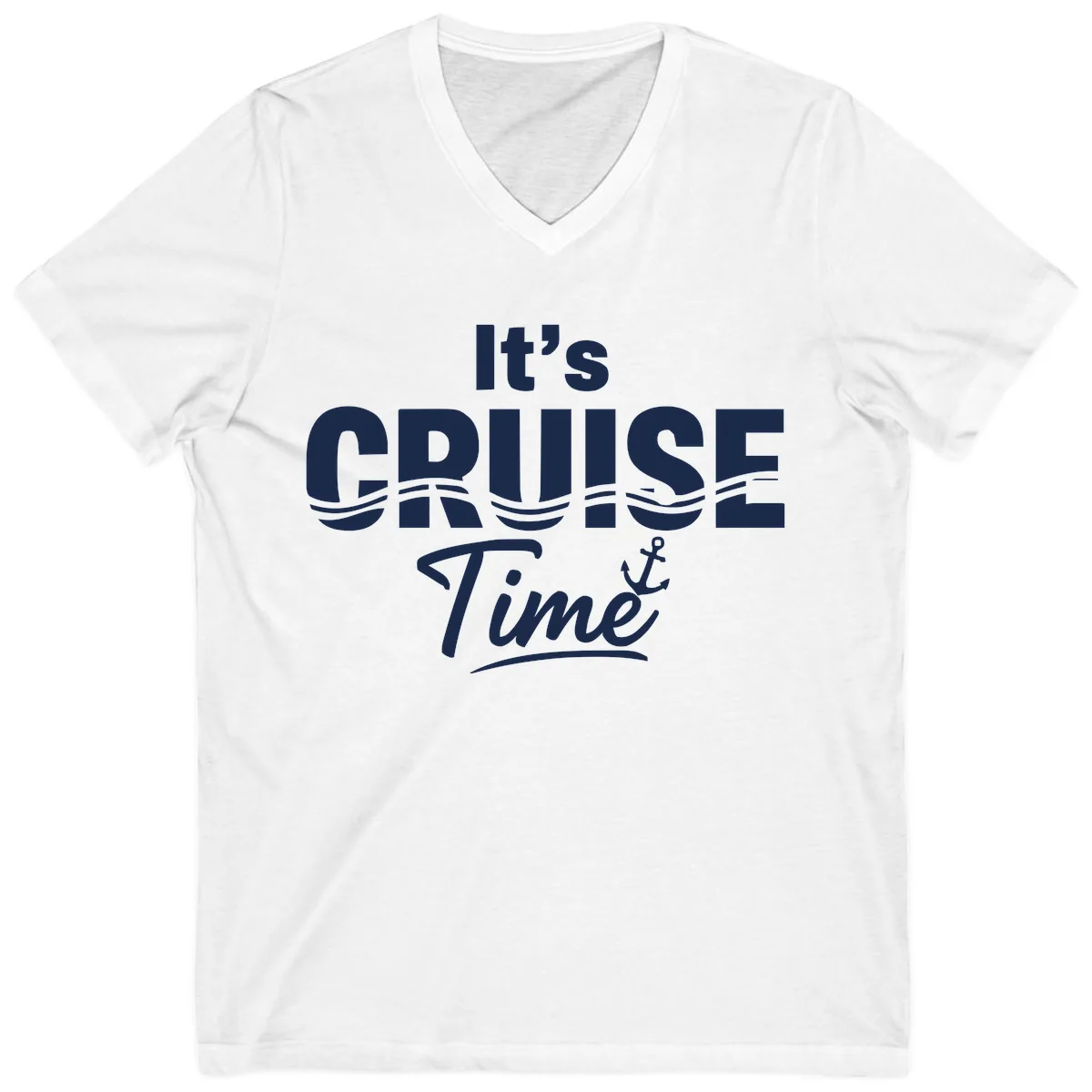 It's Cruise Time V-Neck in White