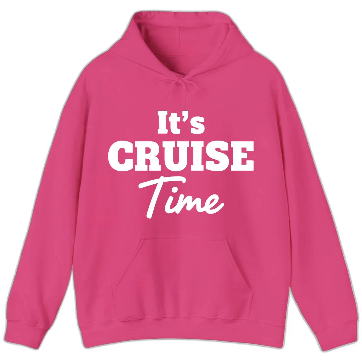 It's Cruise Time Apparel Hoodie in Heliconia
