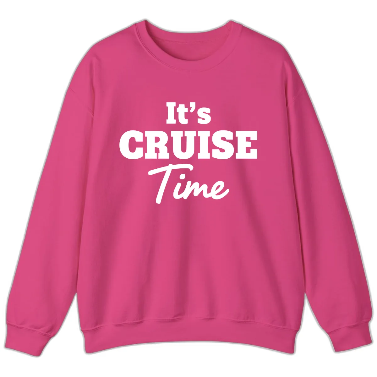 It's Cruise Time Apparel Sweatshirt in Heliconia