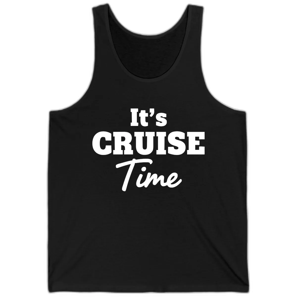 It's Cruise Time Apparel Tank in Black
