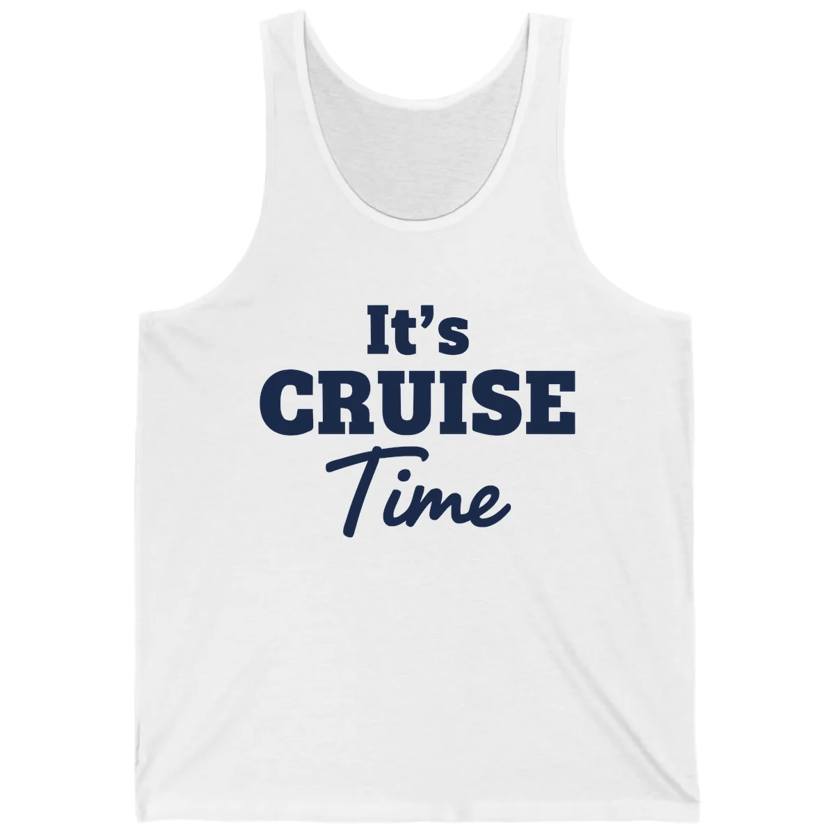 It's Cruise Time Apparel Tank in White
