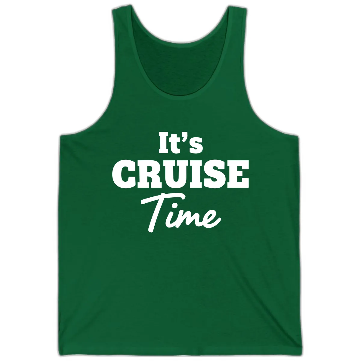 It's Cruise Time Apparel Tank in Kelly