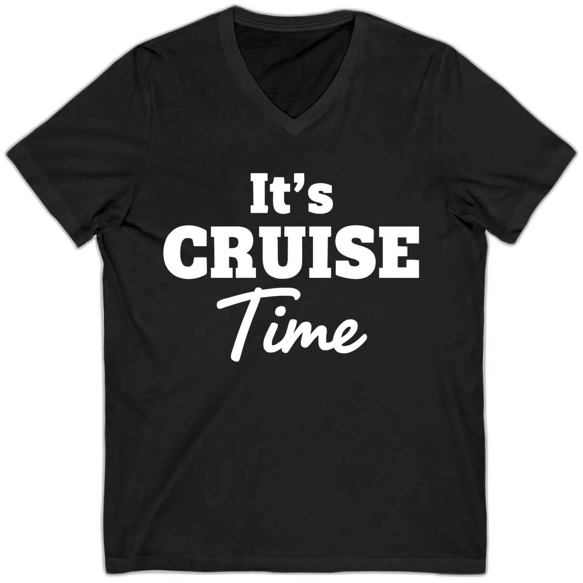 It's Cruise Time Apparel V-Neck in Black
