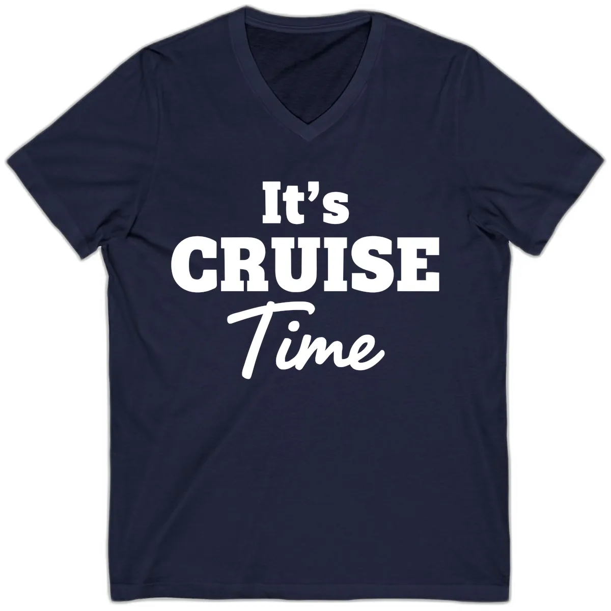 It's Cruise Time Apparel V-Neck in Navy