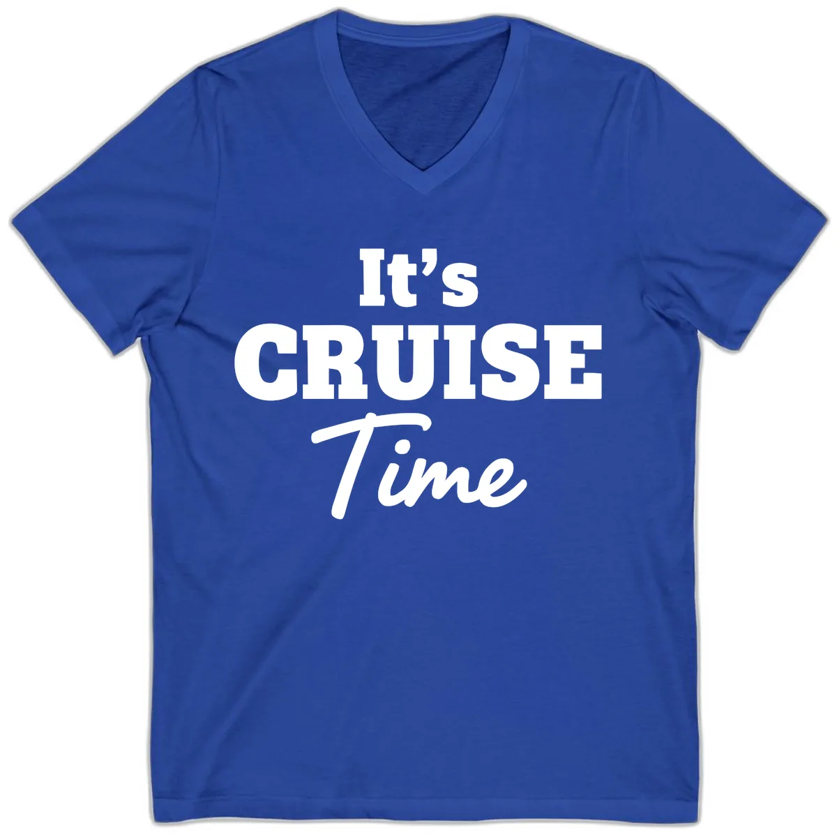 It's Cruise Time Apparel V-Neck in True Royal