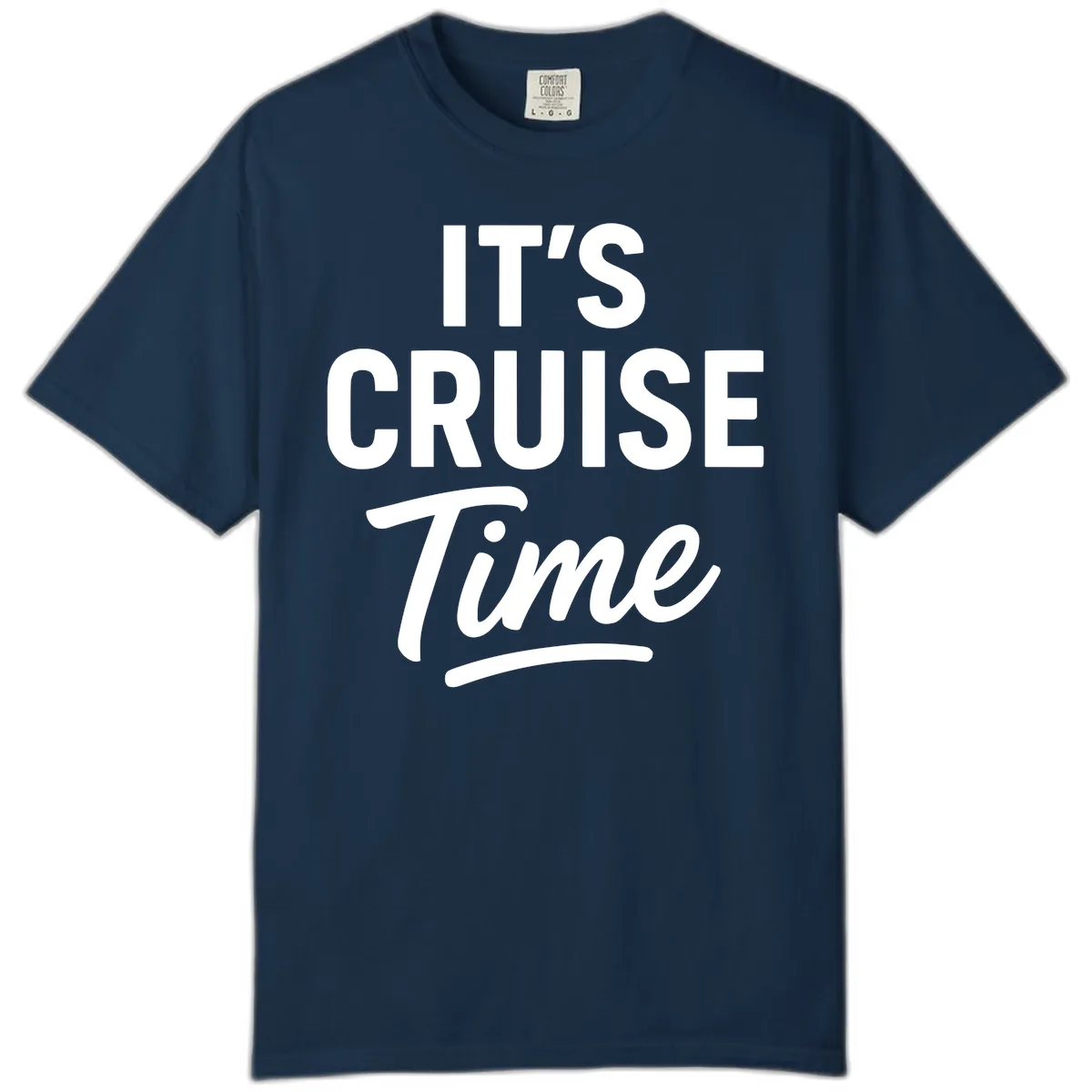 It's Cruise Time Apparel Comfort Color in True Navy