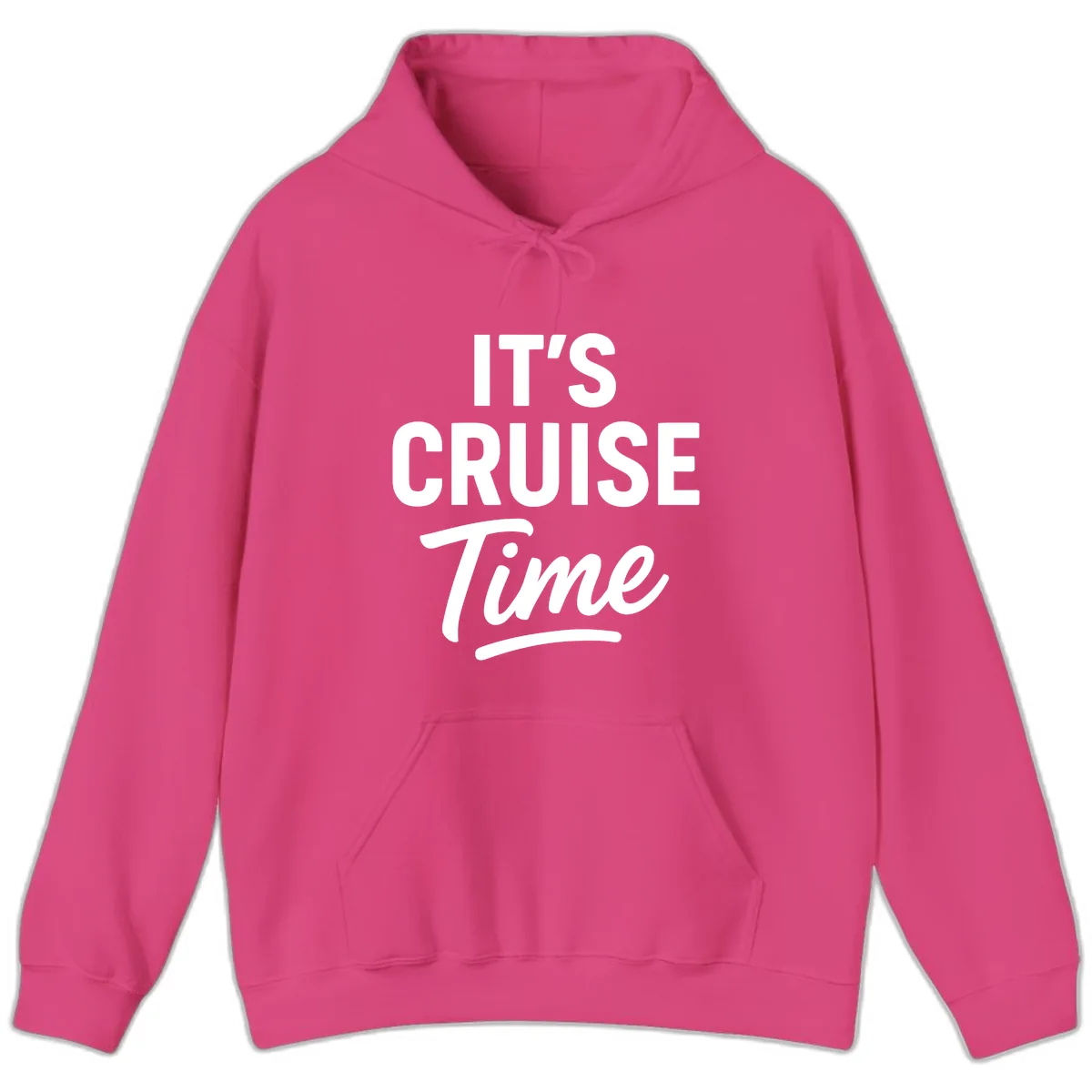 It's Cruise Time Apparel Hoodie in Heliconia
