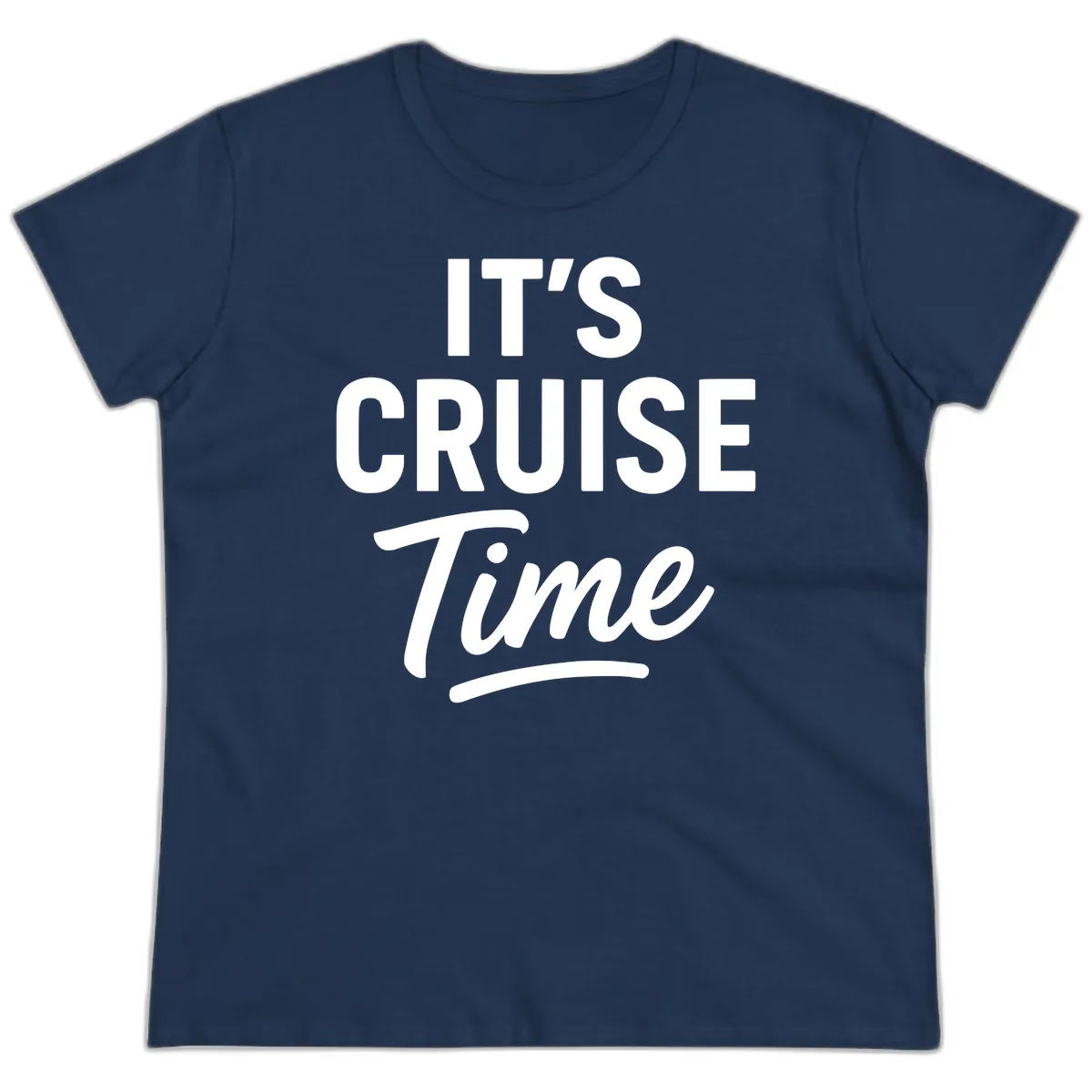 It's Cruise Time Apparel Ladies Tee in Navy