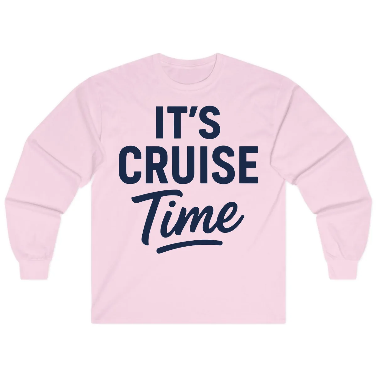 It's Cruise Time Apparel Long Sleeve in Light Pink