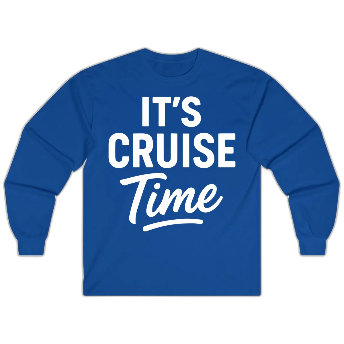 It's Cruise Time Apparel Long Sleeve in Royal