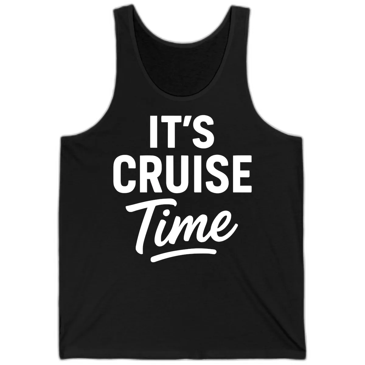 It's Cruise Time Apparel Tank in Black